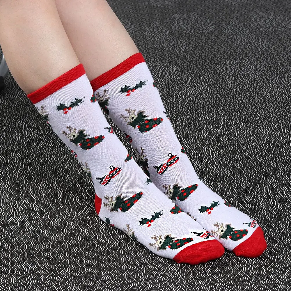 للجنسين عيد الميلاد جوارب مضحكة القطن متماسكة عيد الميلاد الجوارب رجل امرأة سيدة سانتا جوارب سانتا كلوز