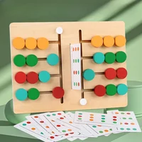 Montessori Learning Toys Mobile Color and Shape Puzzle Matching Brain Teasers Logic Game Early Educational Wooden Toys for Kids 2