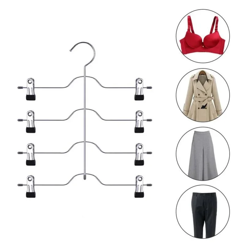 Colgador de pantalones de 4 niveles, organizador de ropa, estantes multifunción, perchas mágicas para pantalones, almacenamiento de armario