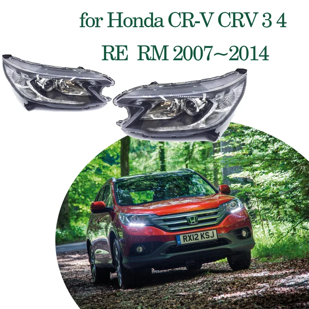 Car Headlight Assembly for Honda CR-V CRV 3 4 RE RM 2007~2011 Fog Light Bumper Reflector Corner Halogen Side Lamp LED Accessorie 1