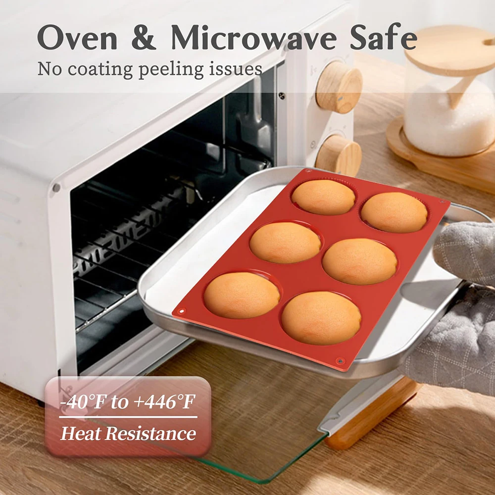 6-Cavity Donut Silicone Mold Non-stick Fluted Tube Cake Pan Brownies Muffin Cup Baking Mold Reusable Kitchen Accessories