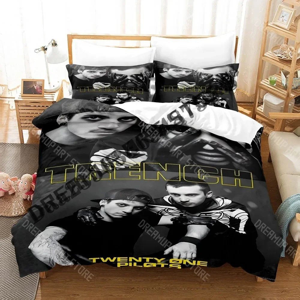 Set di Biancheria da Letto 3D Print Twenty One Pilots, Set Letto Singolo, Matrimoniale, Queen, King Size, Set Copripiumino per Camera da Letto per Adulti, Uomini e Donne - immagine 4