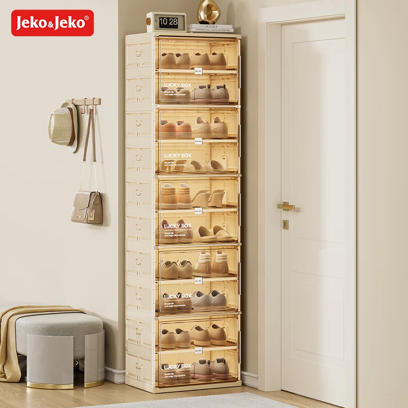 Jeko&Jeko Durable Adjustable Space Saving Cabinet Closet Stand Shoes Storage Shoebox Organizer