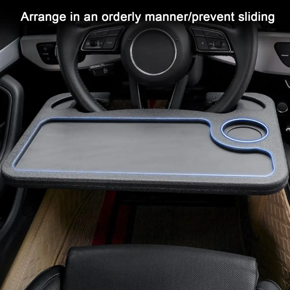 Portable Car Laptop Computer Desk Mount Stand Foldable Car Steering Wheel Dining Table Bracket Drink Food Coffee Tray Board