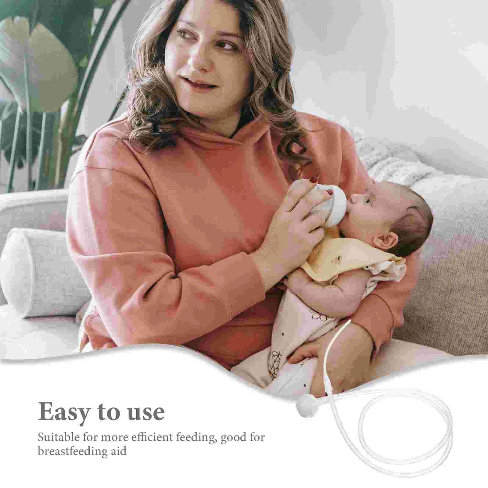 Flexible Hose With Weighted Straw Breastfeeding Aid Milk Dispenser For Baby Bottle Tubing Feeding Bottles Storage Container