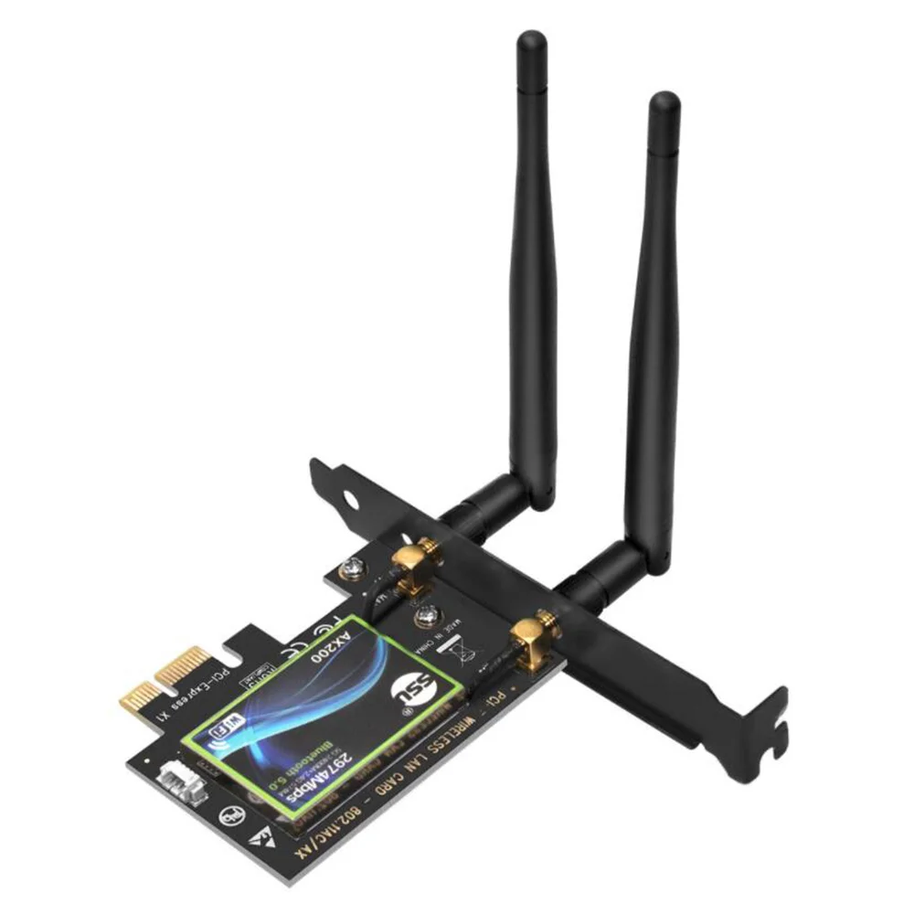 

SSU Двухдиапазонная PCI Express Wi-Fi карта Gigabit для Intel AX200 2,4G/5 ГГц 802.11Ac/Ax 5,0 Bluetooth адаптер поддерживает только Window10