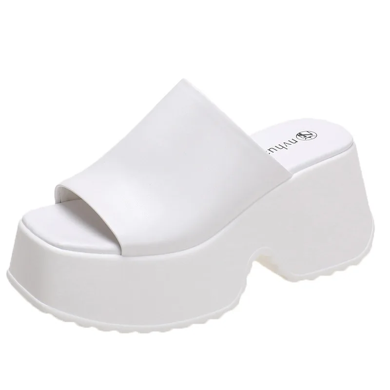 

Женская обувь на толстом каблуке, новая летняя обувь на высоком каблуке, повседневные шлепанцы