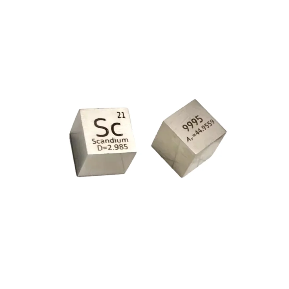 

Scandium Metal 10mm Density Cube 99.9% Pure for Element Collection