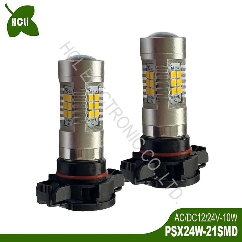 High quality AC/DC12/24V 10W PSX24W Led Auto FR Fog Lamp,12V 24V Car Hi-Lo Beam Bulb,Rear Reversing Light free shipping 50pc/lot