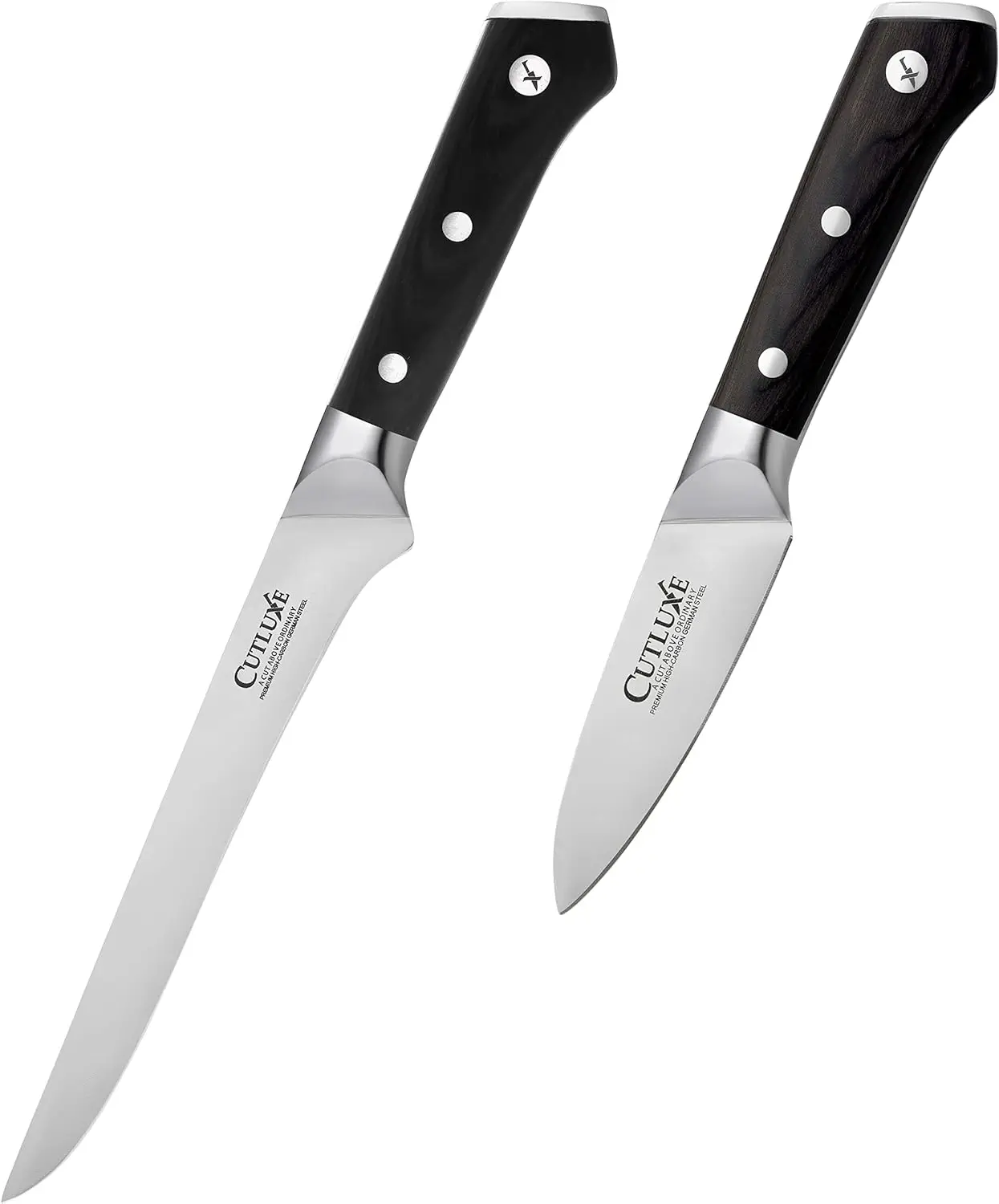 

Knife & Paring Knife Set\u2013 High Carbon German Steel \u2013 Full & \u2013 Ergonomic Handle Design \u2013 Artisan