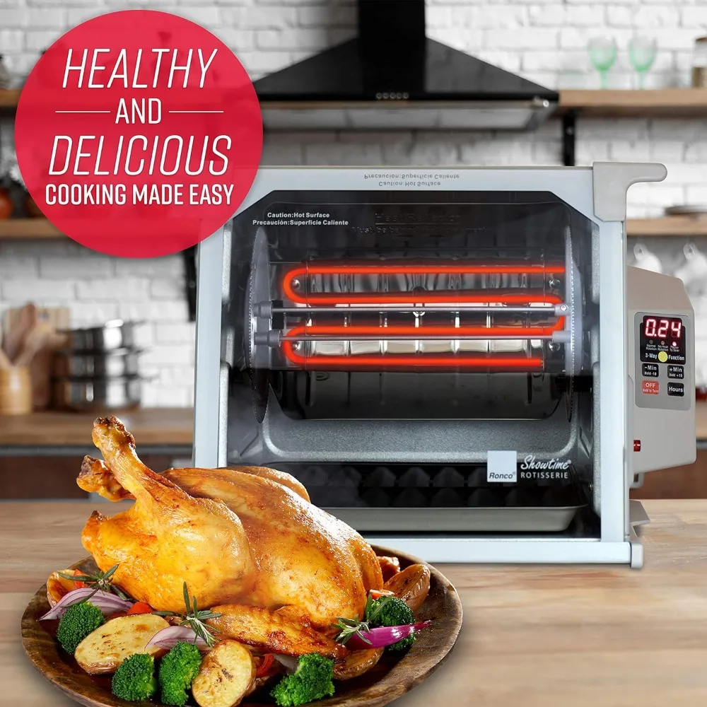 ST5000PLAT Digital Showtime Rotisserie, Platinum Edition, Cooks Food Perfectly Every Time, 3 Cooking Modes: Roast
