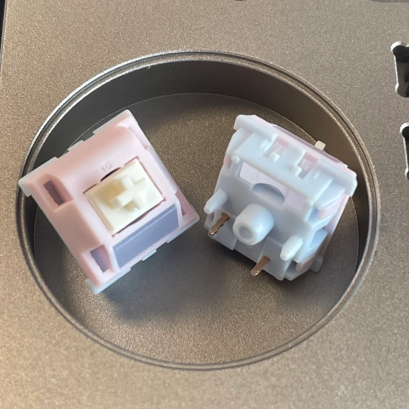 KeyGeek KeyLin V2 스위치 5핀 선형 Thock 사운드 스위치 기계식 키보드 스위치용 RGB U4 미세 윤활 37g 42g 48g