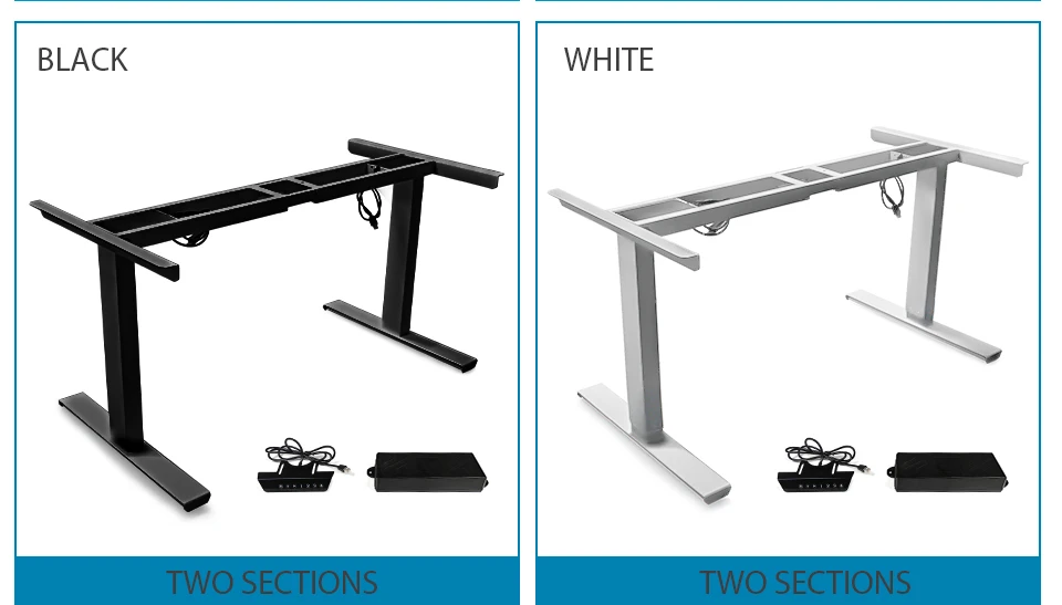 Description Picture 5 of item【EU】Electric Two / Tthree Sections White Black Lifting Office Table Desk Frame Kit