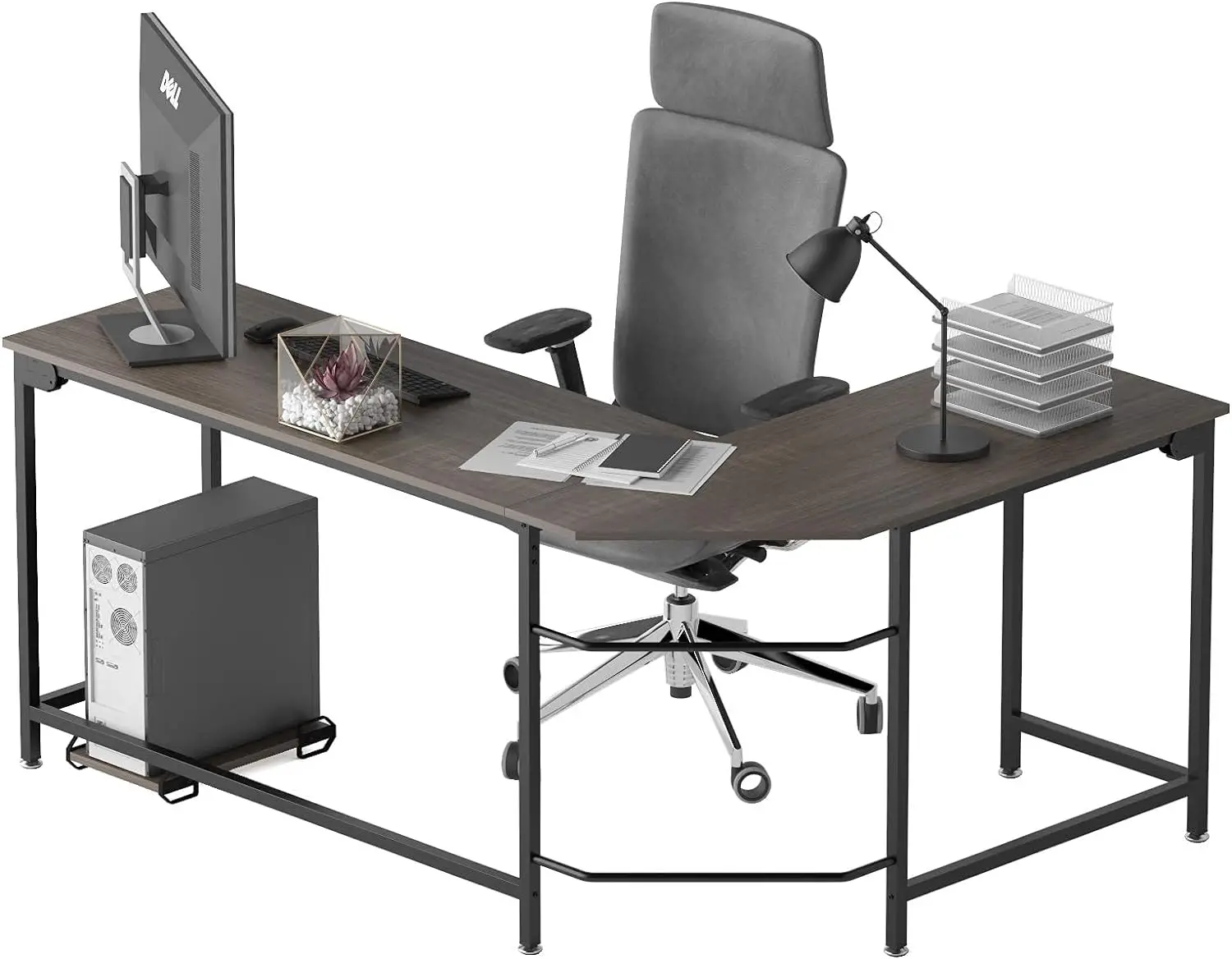 

L Shaped Desk Corner Gaming Computer Desks for Home Office PC Workstation Study Writing Work Gamer Table, Easy to Assemble