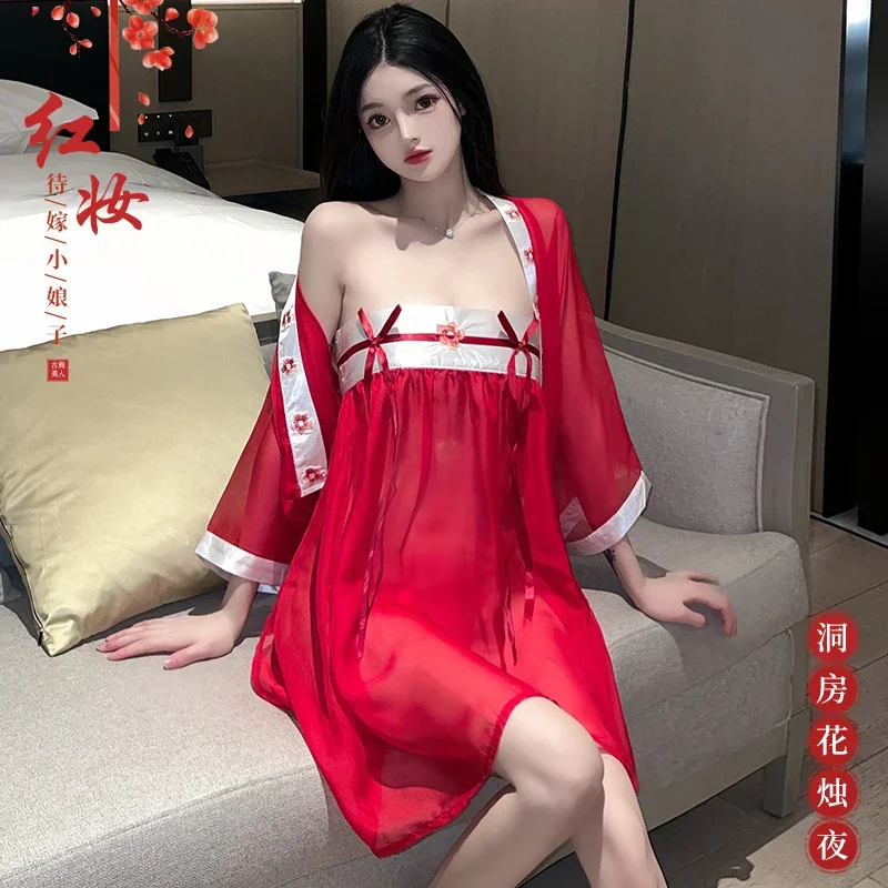 

Сексуальный женский костюм в старинном стиле Hanfu, прозрачная фотосетка, прозрачная одежда для косплея, ролевая игра, Прямая поставка
