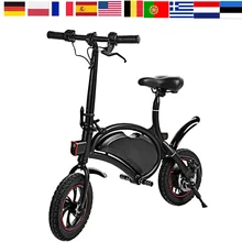 Bicicleta eléctrica plegable para hombre y mujer, bici portátil con batería de litio de 36V y 6AH, sin tarifa, para exteriores