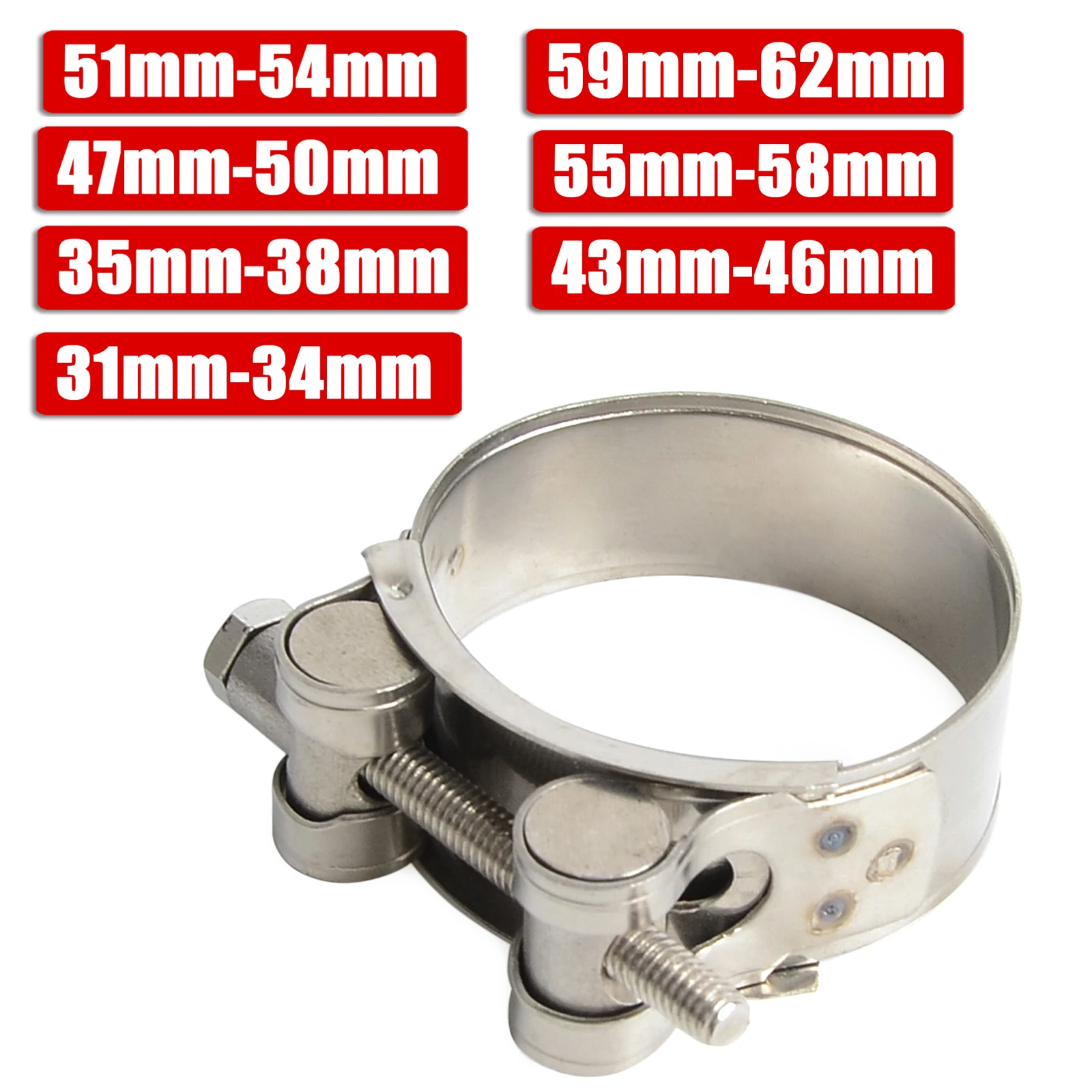 Stainless Steel Motorcycle Exhaust Clamp Clip Stainless Steel Exhaust Pipe Clamps Exhausts