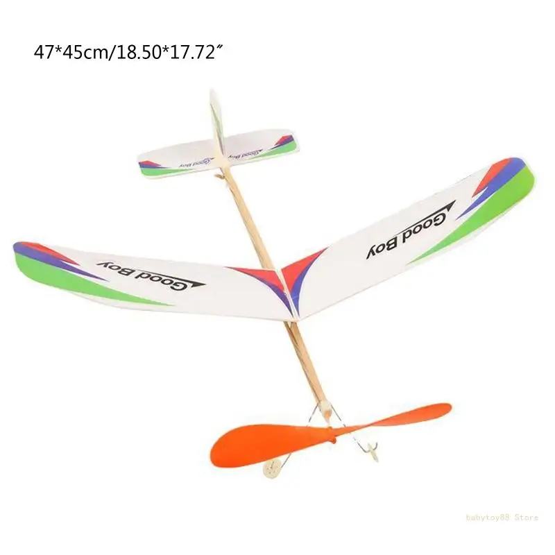 Y4UD Rubber Band Powered Kits Gift Choice Theme Parties Outdoor Gift Reversal Interesting Glider 6