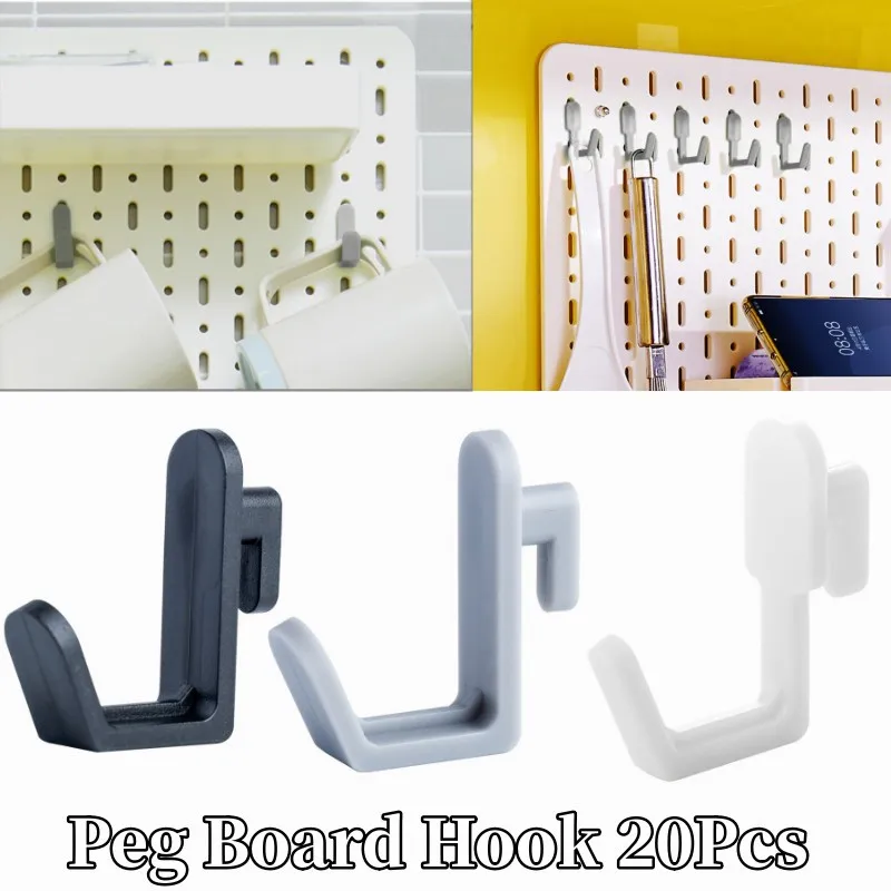 

Pegboard Peg Board Hook Plastic J Style Display Study Hole Plate Shelving Hooks Utility Shelf Hanger for Home Storage Organizer