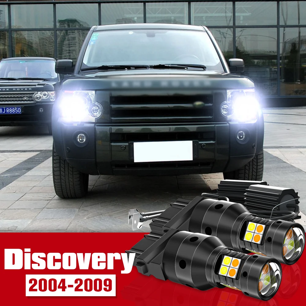 

2pcs LED Accessories Dual Mode Turn Signal+Daytime Running Light DRL For Land Rover Discovery 3 2004-2009 2005 2006 2007 2008