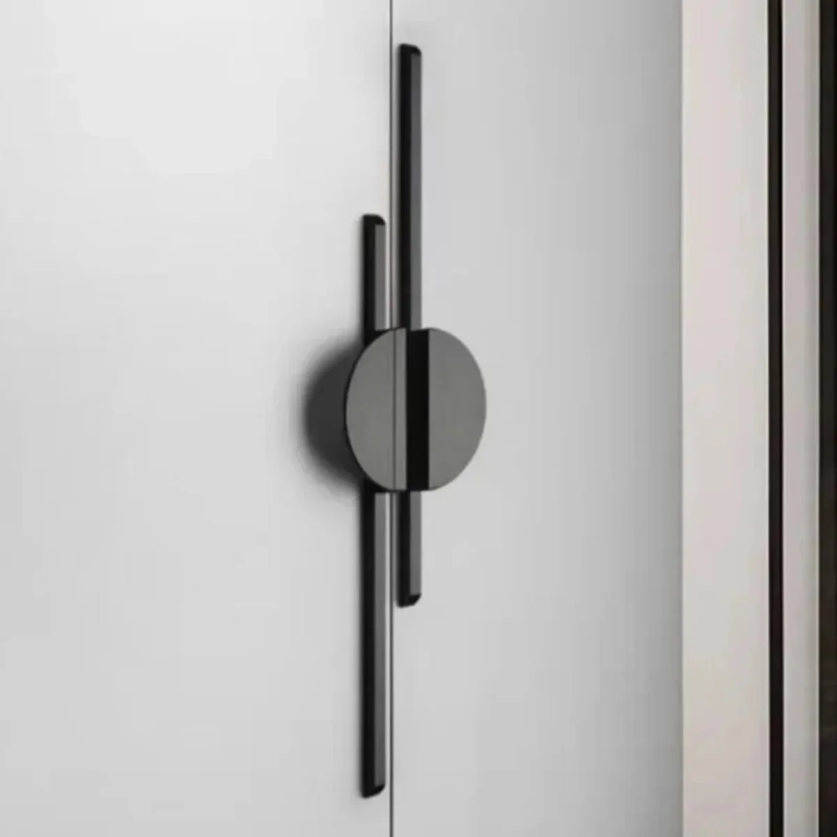 Minimalist Style semicircle furniture handles Black Wardrobe Kitchen Cabinet Handles Personality Creative Cabinet Pulls cabinet handles