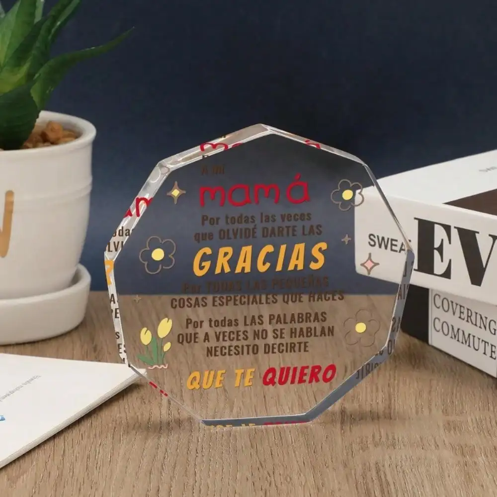 Acrylic Plaque Gift for Spanish Mothers - Birthday Decor from Daughter