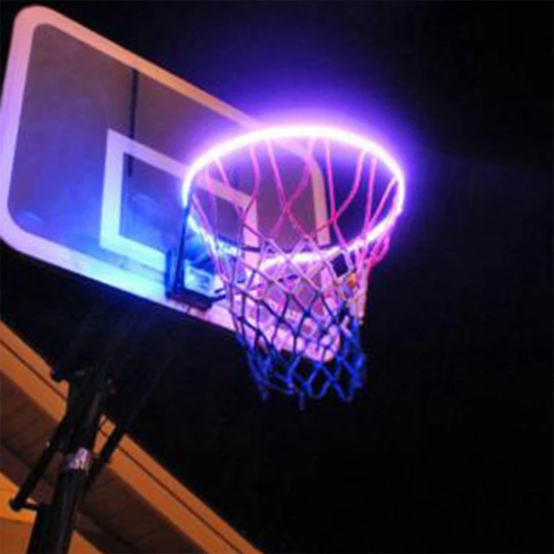 45 LEDs Basketball Hoop Solar Light 8 Modes Basket Ring Shelf Decor Lamps IP65 Waterproof Power Strips Indoor&Outdoor Night Game