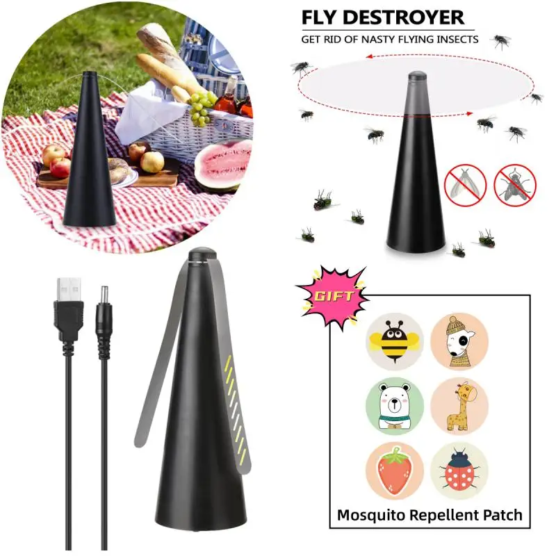 

Outdoor Kitchen Fly Repellent Fan Fly Destroyer Food Protector Keep Flies Bugs Away From Food Household Pest Repellent Table Fan