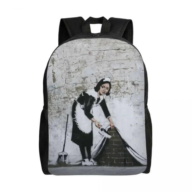

Personalized Sweep It Under The Carpet Backpacks Women Men Fashion Bookbag for School College Banksy Street Pop Art Bags
