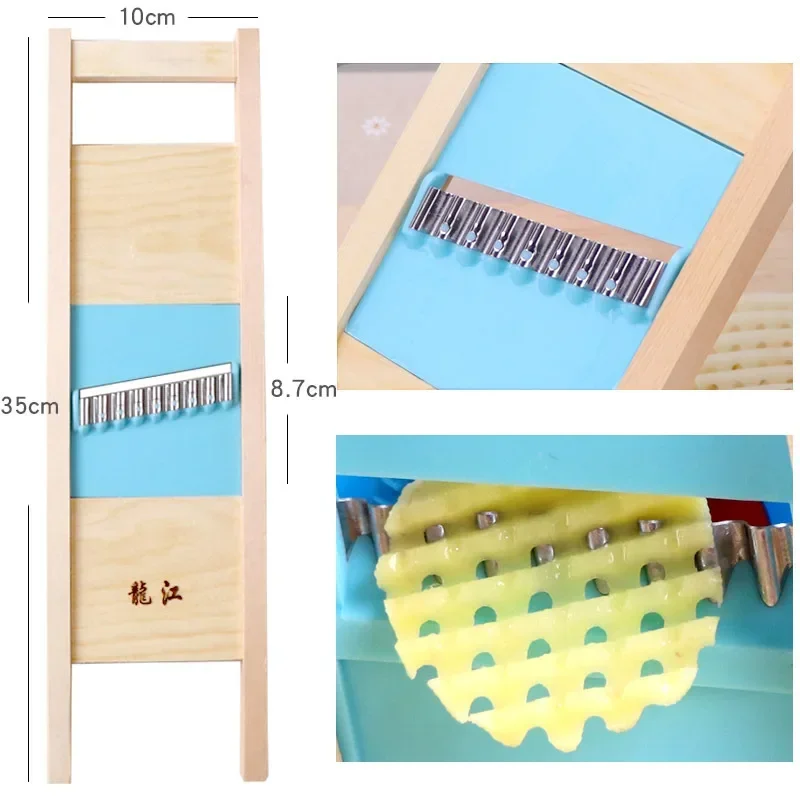 Vegetable Cutter Fruit Cutter Potato Chip Grater French Fries Cutter Vegetable Crinkle Slicer Knife Chopper Chip Kitchen Accessories