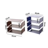 3/4 Layer Random Color Fabric Home Assembly Shoe Rack Living Room Bedroom Solid Color Simple Non-woven Fabric Shoe Storage Rack 6