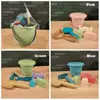 6Pcs/Set Sand Toys Set Beach Castle Bucket Shovel Rake Mold Digging Sand Kit Parent-Children Interactive Outdoor Game For Kids 5
