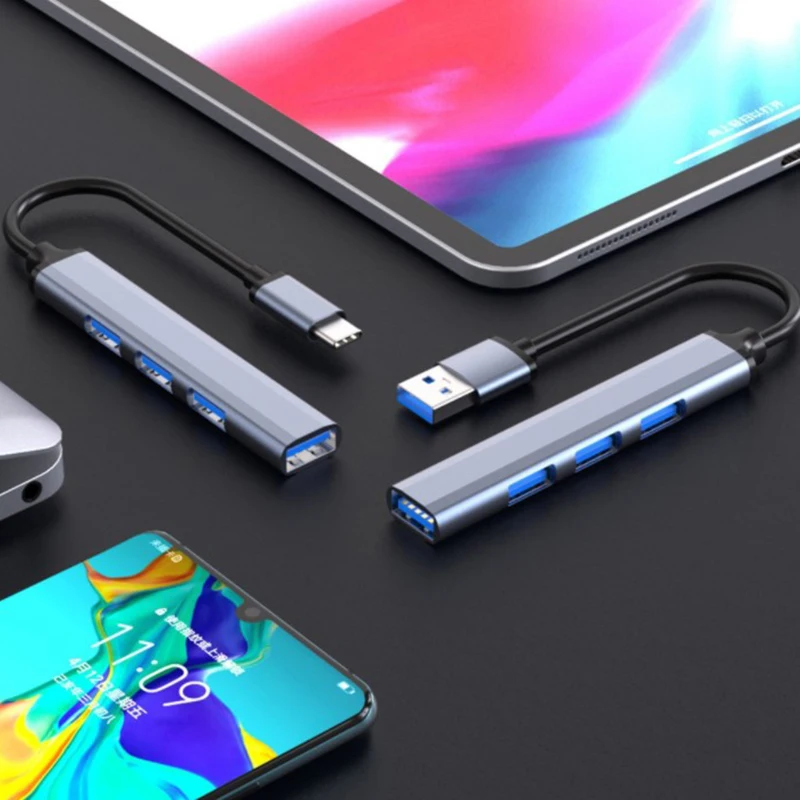 USB 도킹 스테이션 허브 멀티 스플리터 어댑터, USB 스플리터 4 포트, USB 3.0 허브 확장기