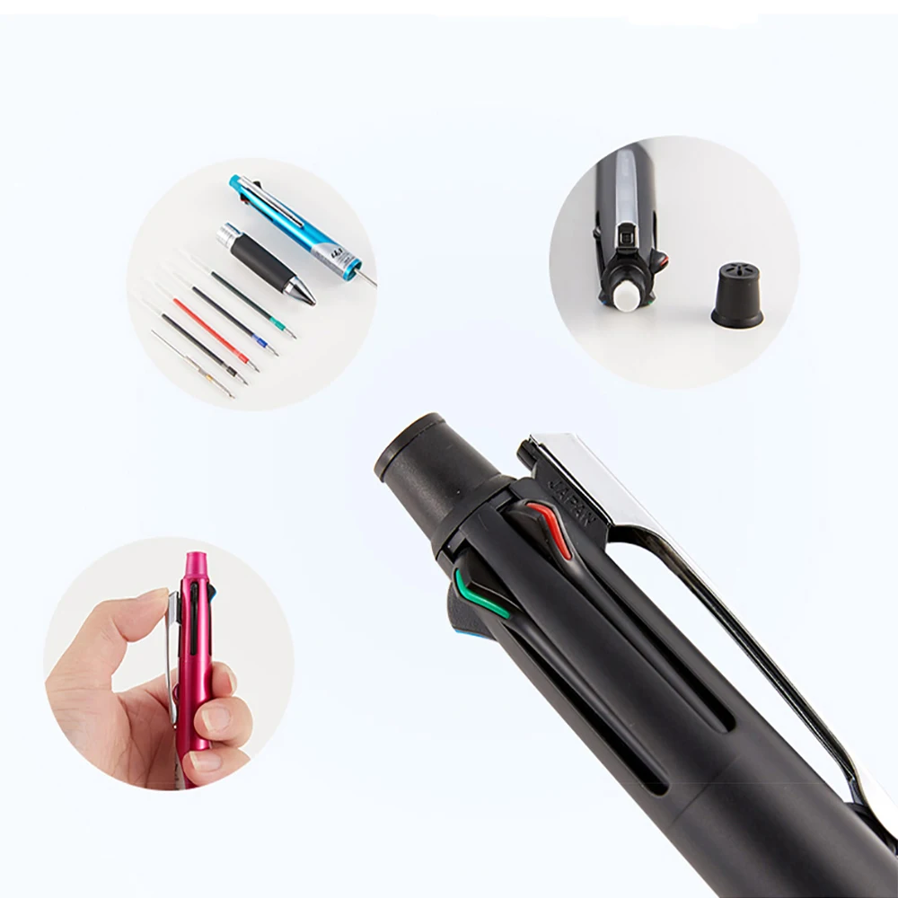 UNI Multifunctional Ballpoint Pen Gel Pen 4 +1 JETSTREAM MSXE5-1000 Mechanical Office Accessories Kids Learning Stationery