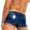 Mens Swim Shorts Slim Fit Glossy Swimming Trunks Bottoms Low Rise Sides Slit Shorts Vacation Beach Pool Party Nightclub Costumes 5