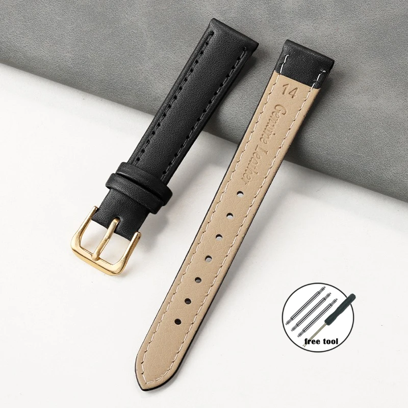 Universal PU Leather Watch Strap - Soft, Elegant Wrist Band