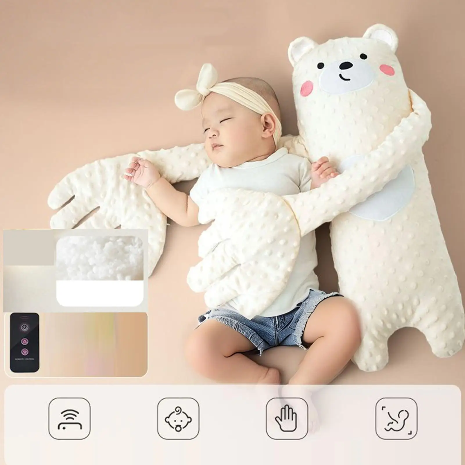 Baby sleep patter Baby Butt Patter Sleep Pat Pillow Remote Control  cute Animal Shaped baby sleep patting pillow Nursery Decor