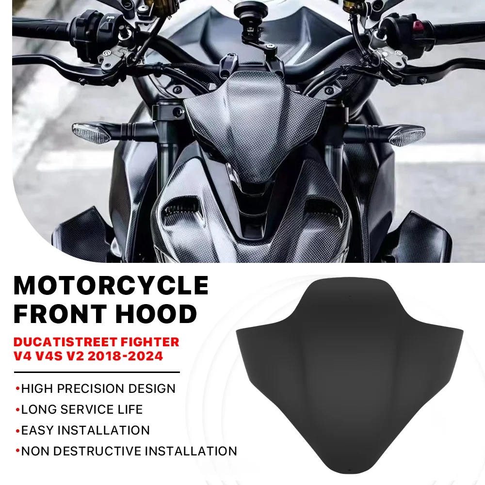 Motorcycle Front Windshield Windshield Fairing Front Cover Spoiler For Ducati Street Fighter V4 V2 V4S
