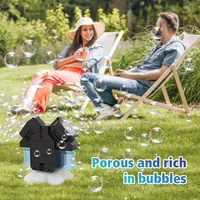 Double head rotating bubble machine children's bubble toys outdoor activities/wedding props Without Battery Bubble Water 4