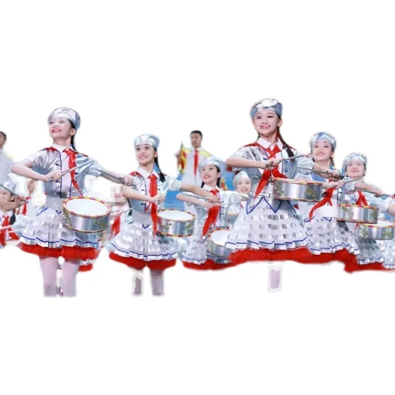 Children's Drum Team Kindergarten Flag-raising Guard Honor Primary Secondary School Students Marching Band Performance Uniforms