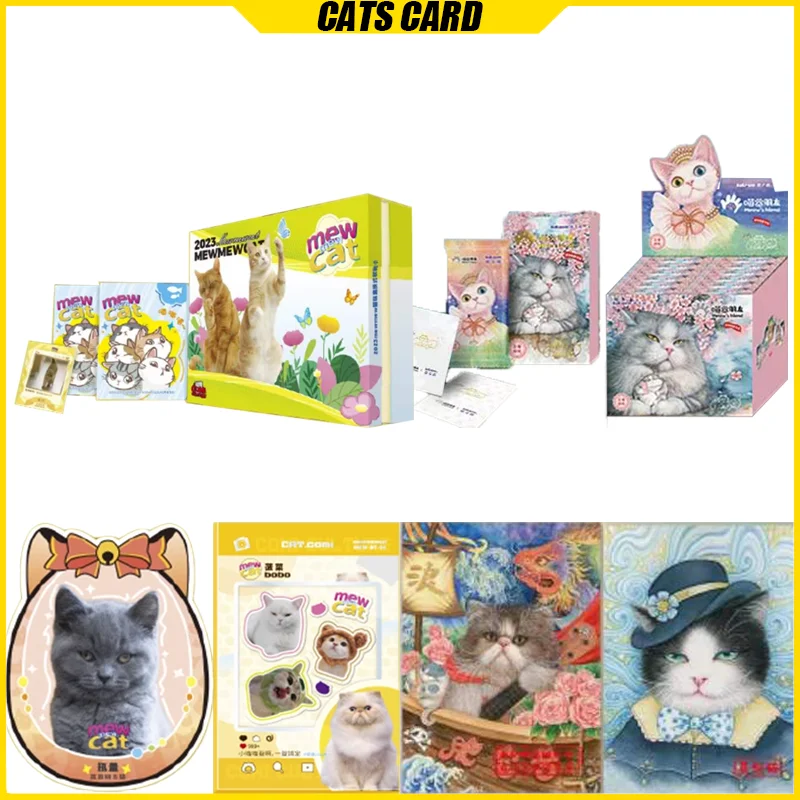 2023 Mewmew Cats Cards Meow Friends Anime Collection Cards Mistery Box Giochi Da Tavolo Giocattoli Regali Di Compleanno Per Ragazzi E Ragazze