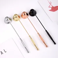 Candle Cover Bell-shape Long Handle Candle Holder Stainless Steel Candle Extinguisher Home Accessories Decoration Match Trimming 5