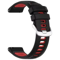 Silicone Sport Replacement Strap - 20MM (Black red)
