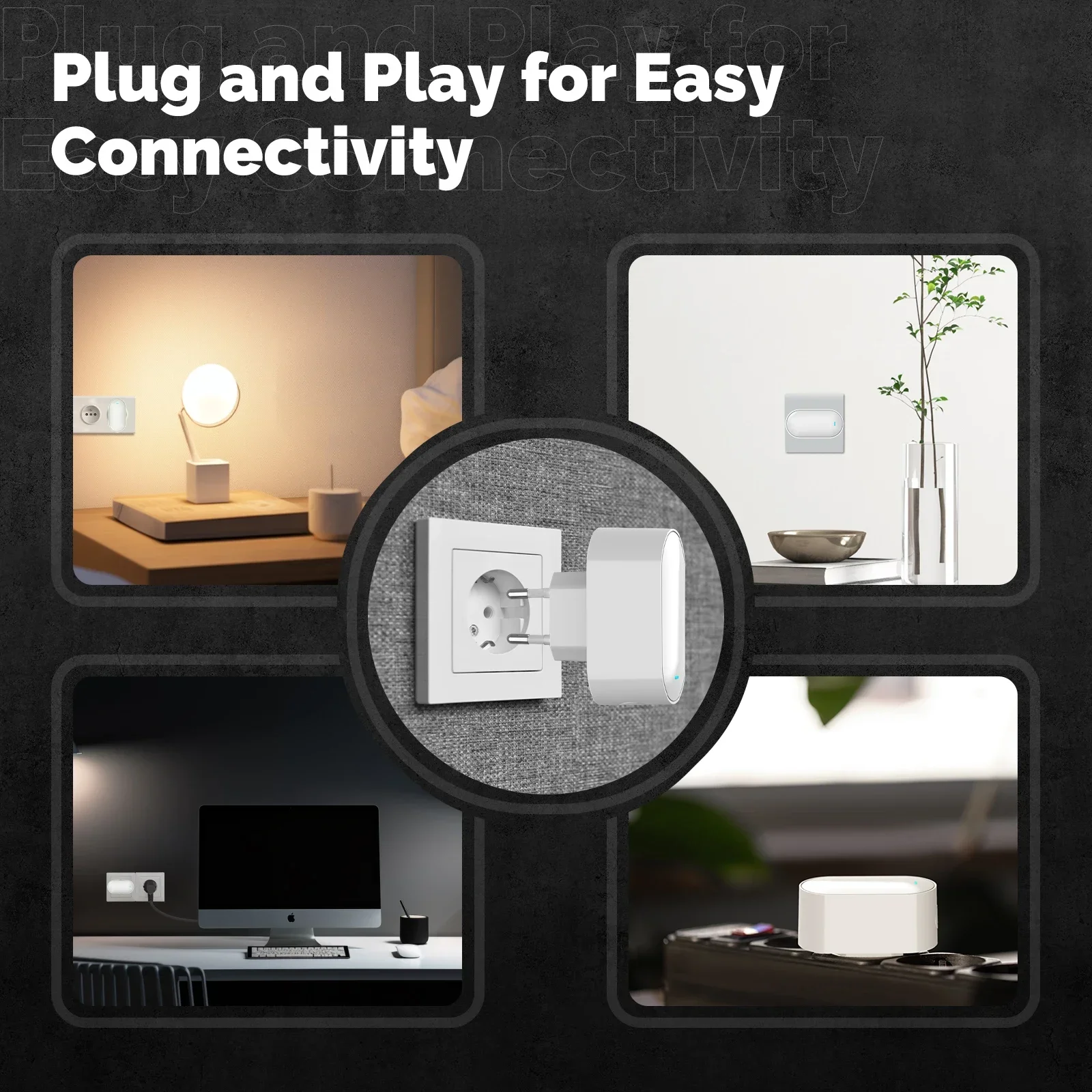Tuya Smart Multi-mode ZigBee Bluetooth BLE Mesh Gateway EU Socket Hub Allow 100+
