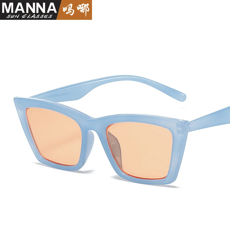 Vintage Cat Eye Solglasögon Kvinna Retro nyanser Svarta Solglasögon Kvinnligt Mode Liten ram Spegel Fyrkantig Oculos De Sol_voghion.com