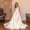 Love Beach Sexy Sweetheart Pleated Mermaid Wedding Dresses Elegant Detachable Train Sleeveless Floor Length Backless Customized 1
