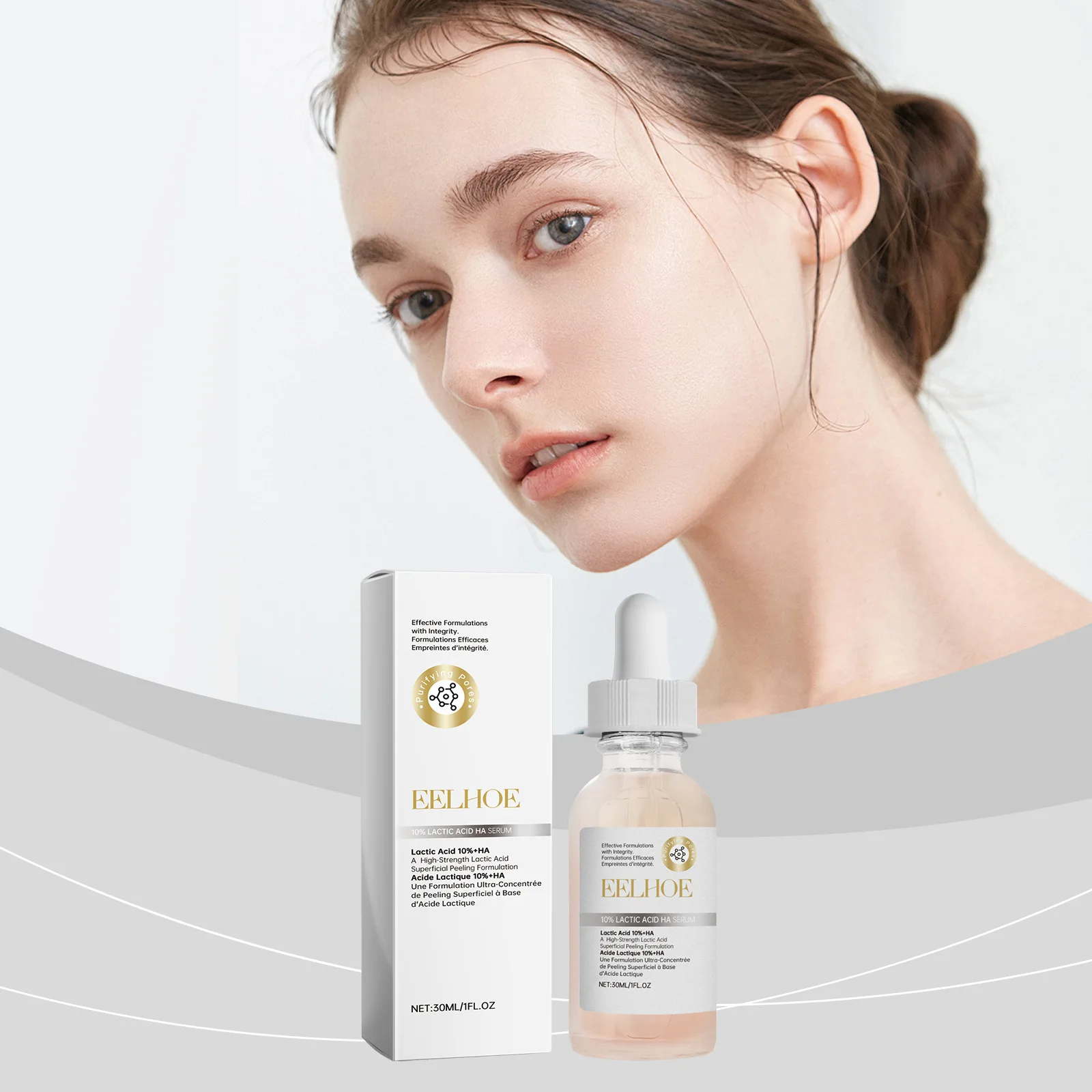 EELHOE Skin Repair Serum 10% Sodium Hyaluronate Moisturizing Face Smooth Refresh Strengthen Skin Barrier Brightening Face Serum 3