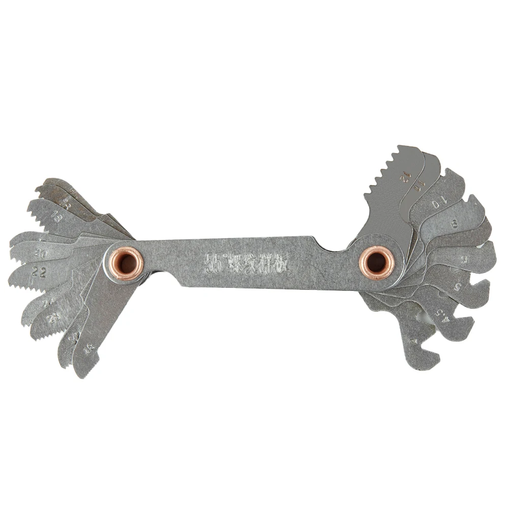 

1 Set Thread Gauge Template British Carbon Steel Gauge Lathe Tool Measuring Tool Metric Thread Pitch Tooth Gauge