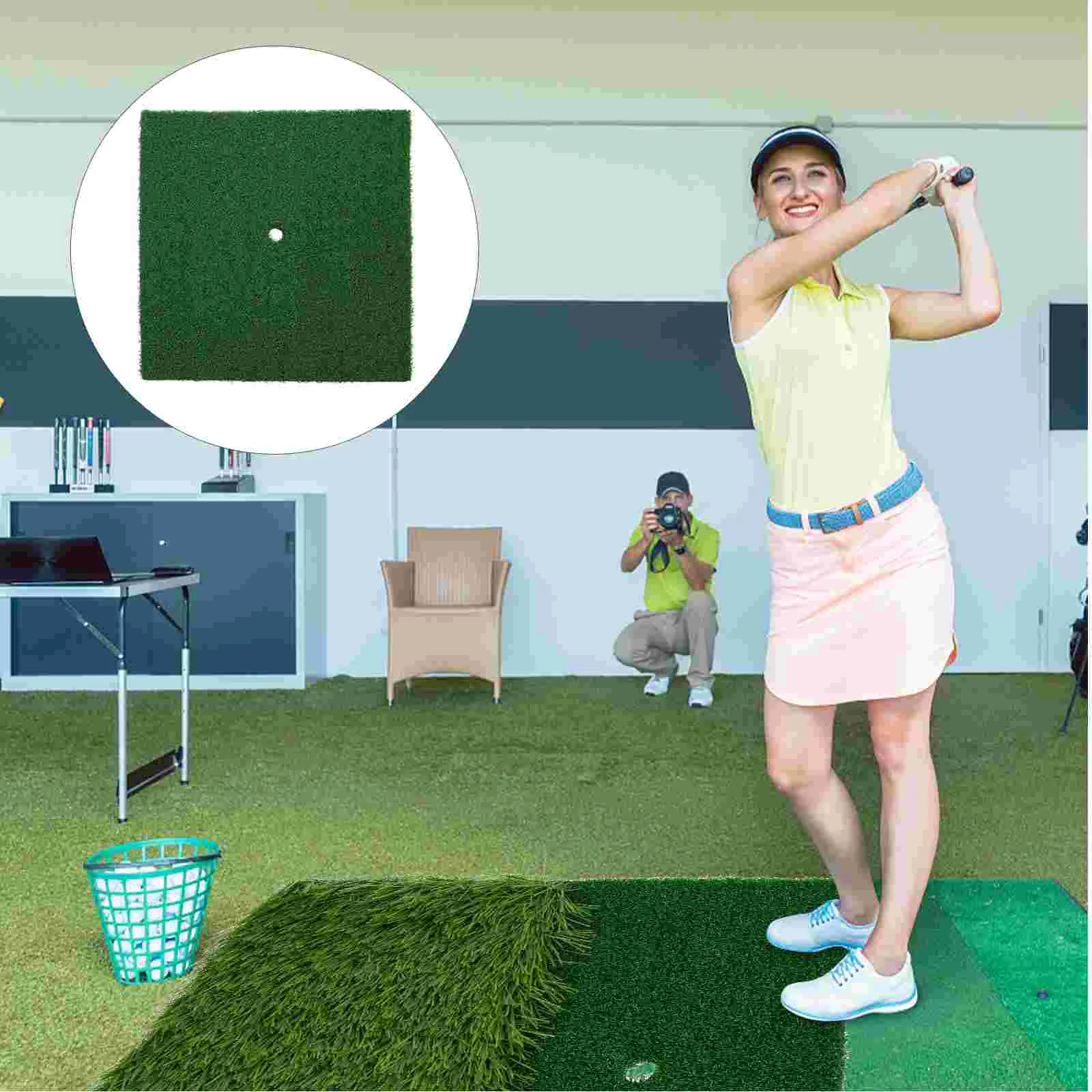 

Golf Hitting Practice Pad Artificial Indoor Turf Swing Mat Simulated Grass Mat Golfs Training Mat Hitting Mat For Beginner