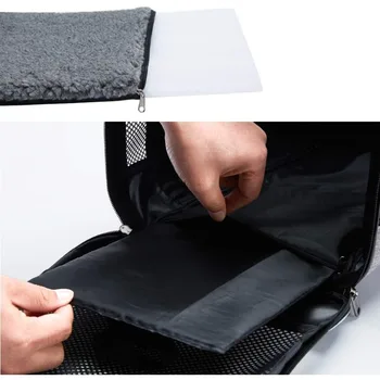 Vceoa 17.5x11x11 Inches Cat, Dog Carrier for Pets Up to 16 Lbs, Soft-Sided Cat Bag Animal Carriers Travel Puppy Carry As a Toy 5